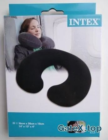 Надувная подушка подголовник Интекс в самолет